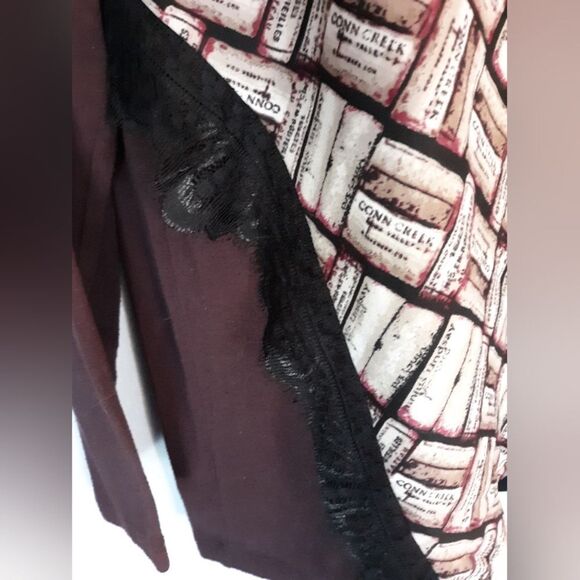 Style & Co dark red long sleeve top - Picture 4 of 5